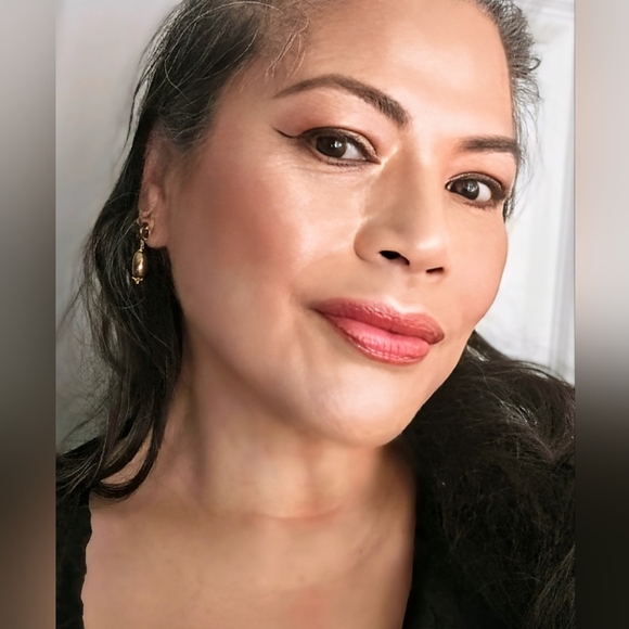 Natural Brown Smoky Quartz 3.4 TW Carats  & Chocolate Pearl Earrings Gold Plated - Picture 6 of 7